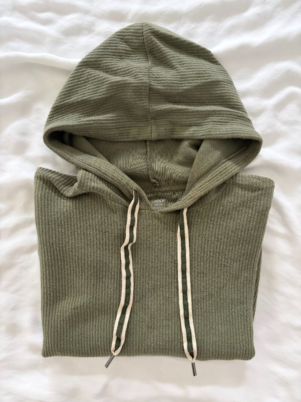 Aerie Small Olive Green Cord Sweatshirt - Picture 2 of 2